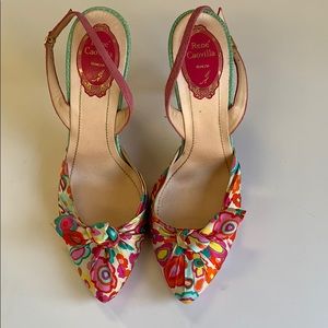 Rene Caovilla multi colored heels